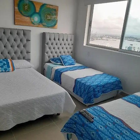 2p1-al3 Apartamento De 2 Alcobas Frente Al Mar Con Aire Acondicionado Y Wifi