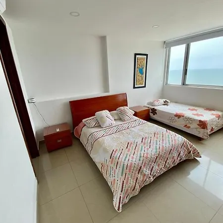 2p1-al3 Apartamento De 2 Alcobas Frente Al Mar Con Aire Acondicionado Y Wifi